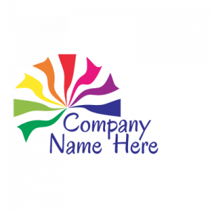 Squiggly Rainbow Color Wheel Logo