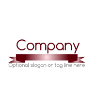 Burgundy Winners Ribbon Design Logo