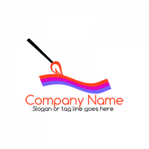 Paint Brush Color Streak Logo